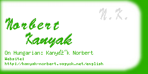 norbert kanyak business card